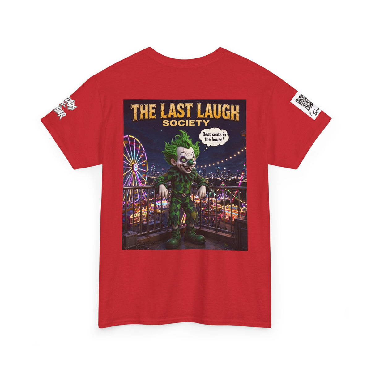 The Last Laugh Society Tee #154 — Carnival Clown Horror Graphic T-Shirt