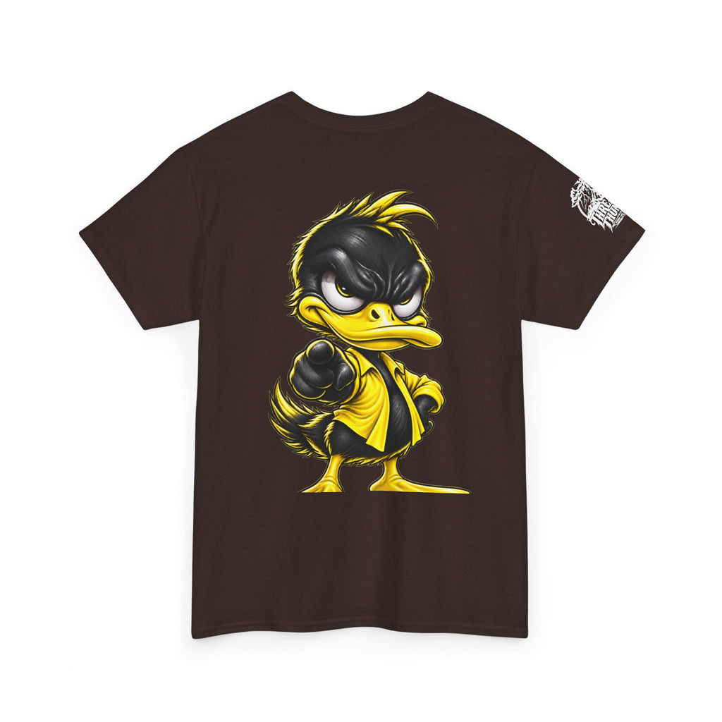 Yellow Rebel Duck Character Back Graphic Tee
