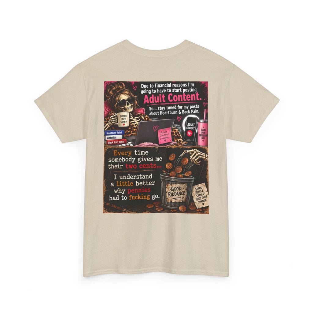 Funny 'Adult Content' Graphic Tee — Sarcastic Coffee & Cocktail Humor T-Shirt