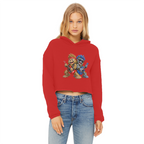Falling Rocks COllection Ladies Cropped Raw Edge Hoodie