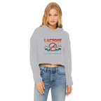 AOB Ladies Cropped Raw Edge Hoodie