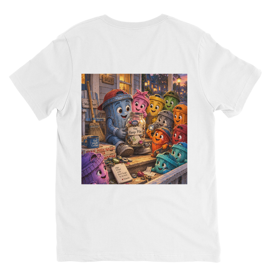 Trash Can Row – Classic V-Neck T-Shirt