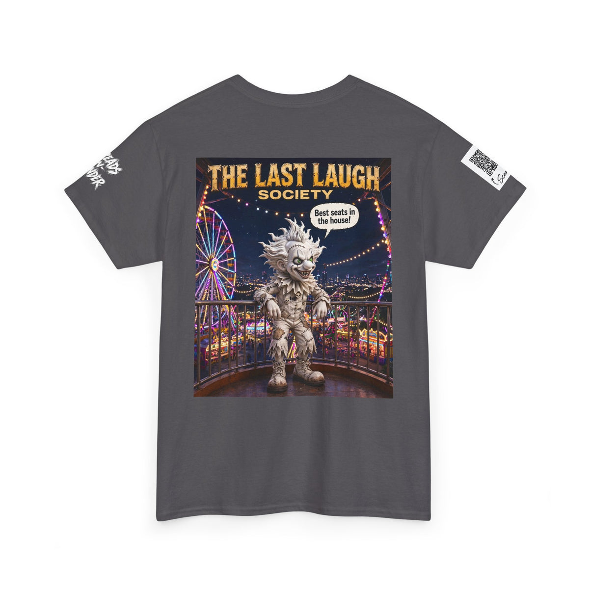 The Last Laugh Society Tee #109 — Carnival Clown Horror Graphic T-Shirt