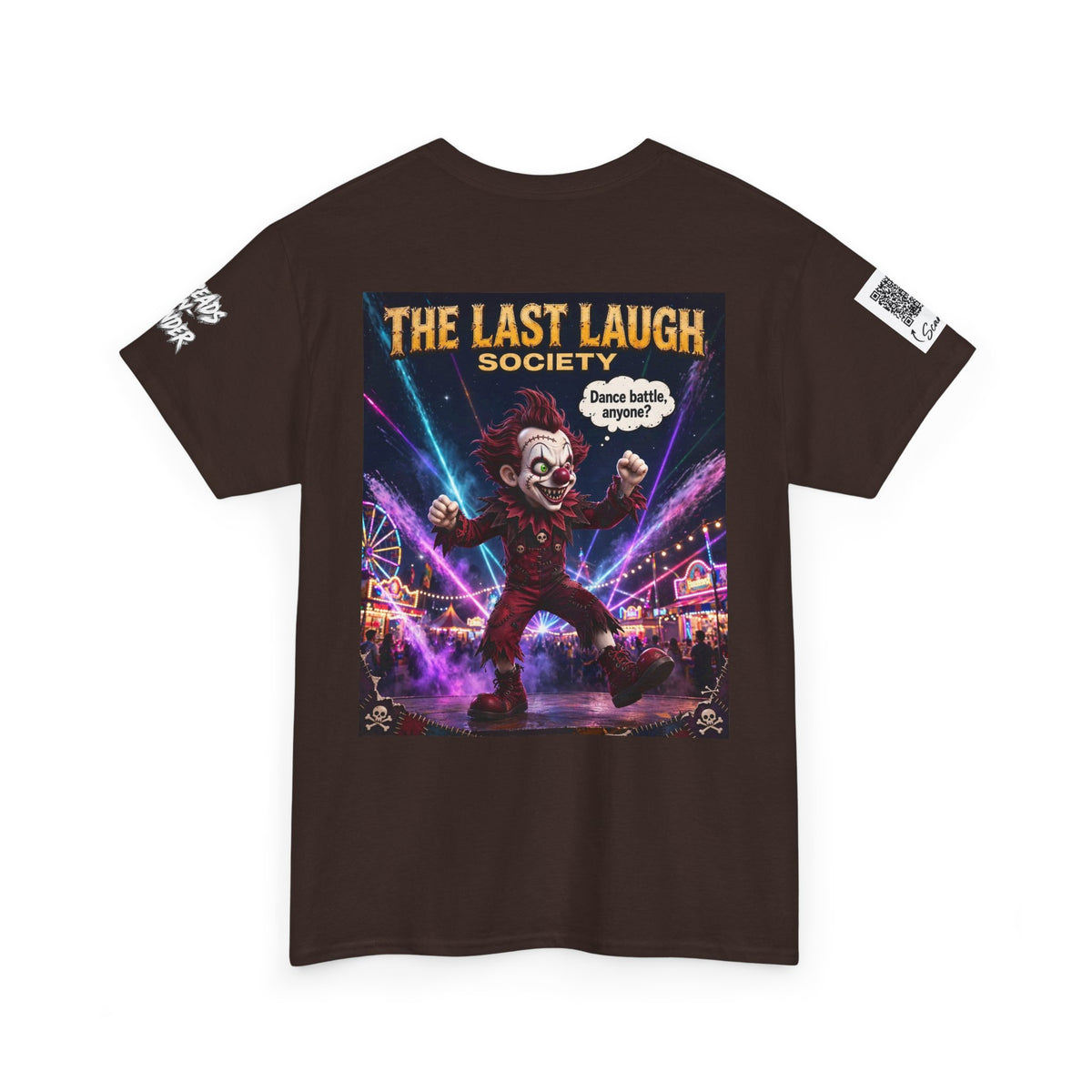 The Last Laugh Society Tee #107 — Carnival Clown Horror Graphic T-Shirt