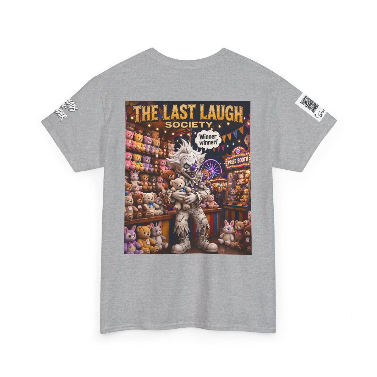 The Last Laugh Society Tee #114 — Carnival Clown Horror Graphic T-Shirt
