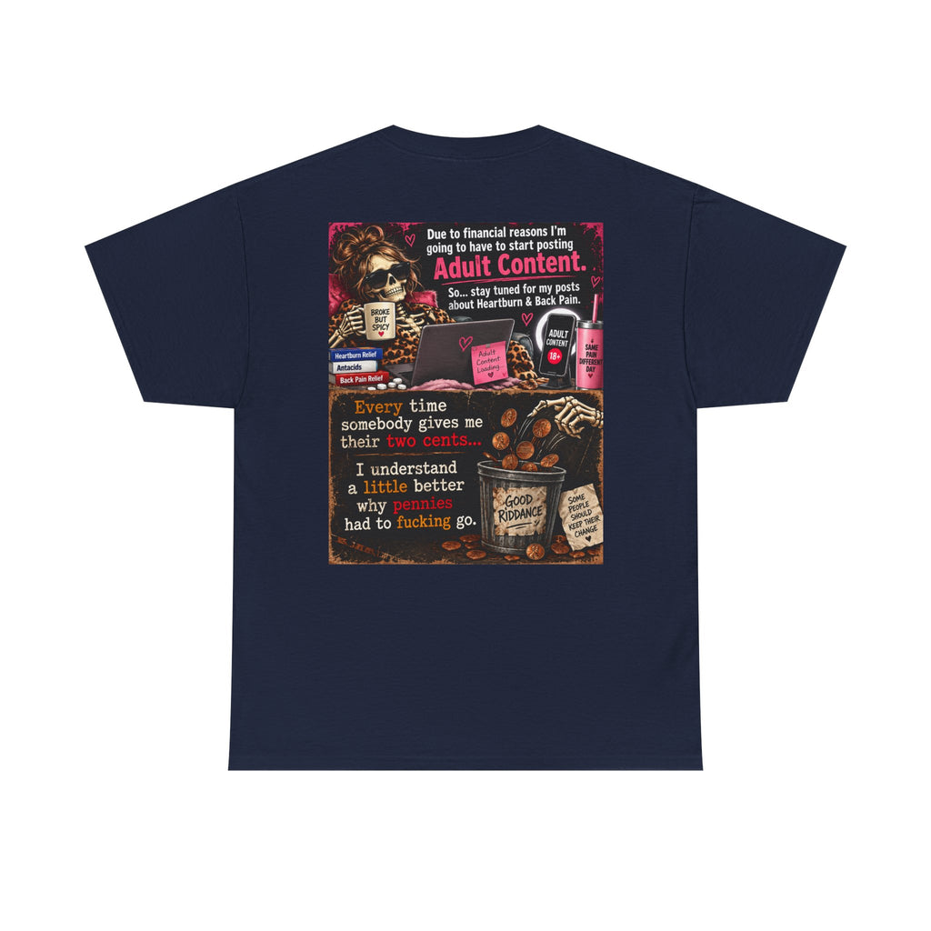 Funny 'Adult Content' Graphic Tee — Sarcastic Coffee & Cocktail Humor T-Shirt