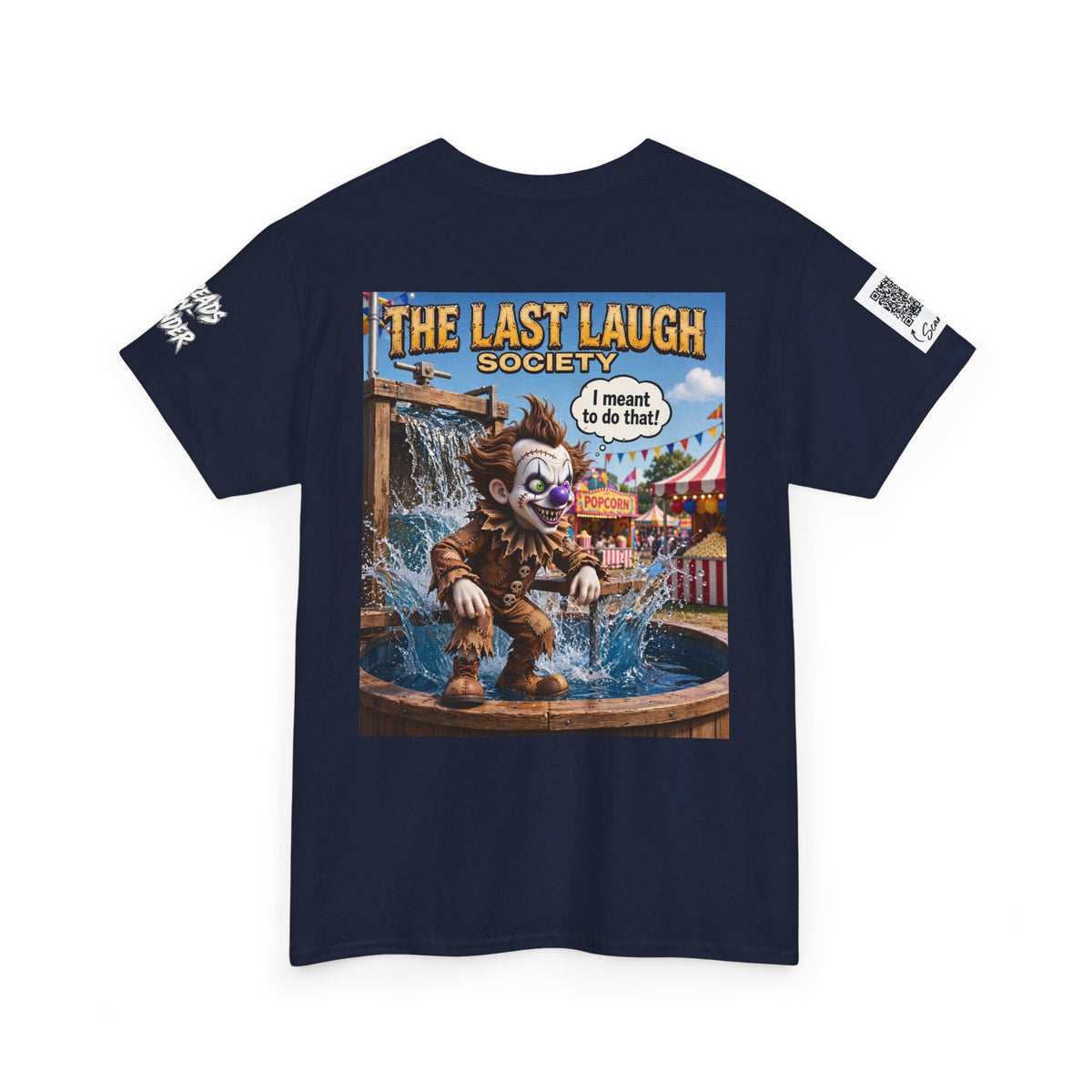 The Last Laugh Society Tee #113 — Carnival Clown Horror Graphic T-Shirt
