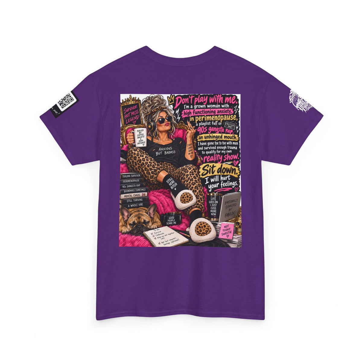 Grown Woman in Premenopause — 90s Gangsta Rap Back Graphic Tee