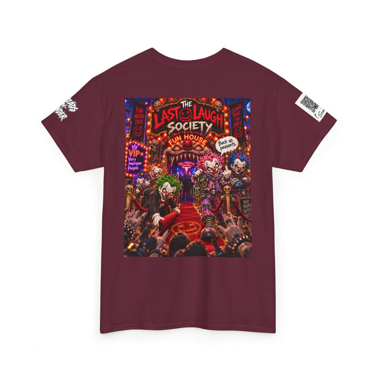 The Last Laugh Society Tee #148 — Carnival Clown Horror Graphic T-Shirt