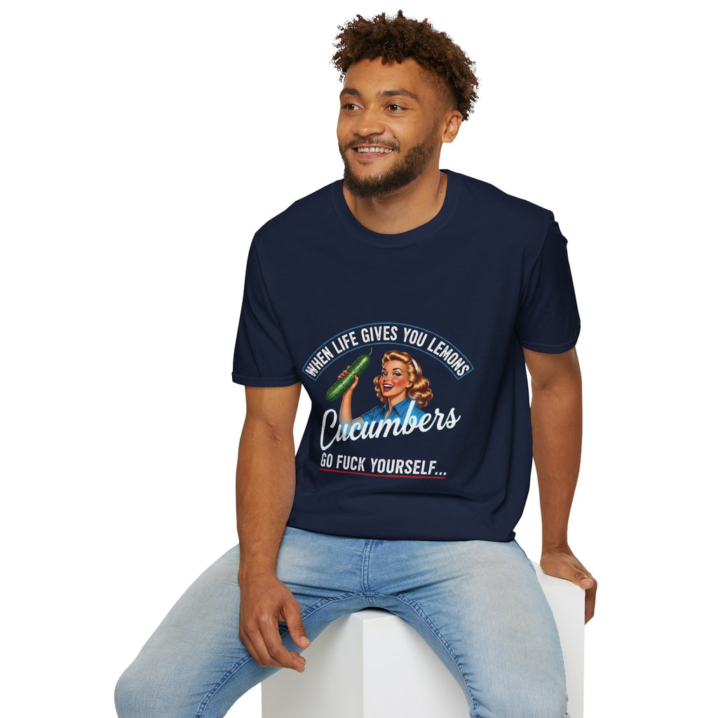 T-Shirt — "When Life Gives You Lemons... Cucumbers" Vintage Retro Graphic Tee