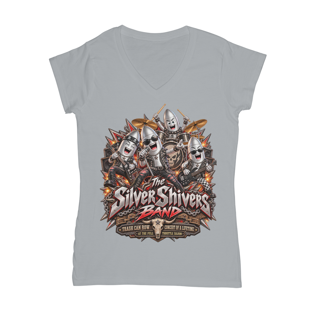 The Silver Shivers Band Classic Women's V-Neck T-Shirt