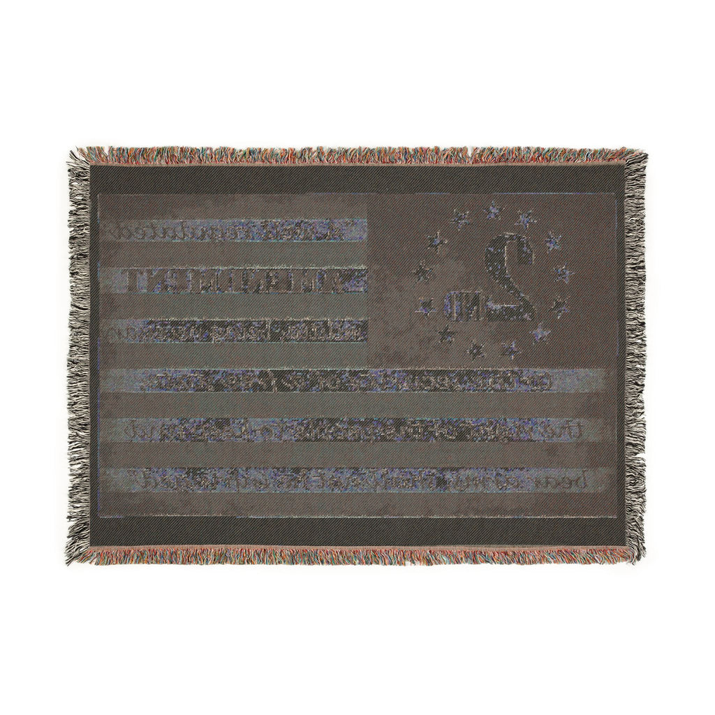 2nd Amendment American Flag Woven Blanket — Patriotic Gun Rights Throw