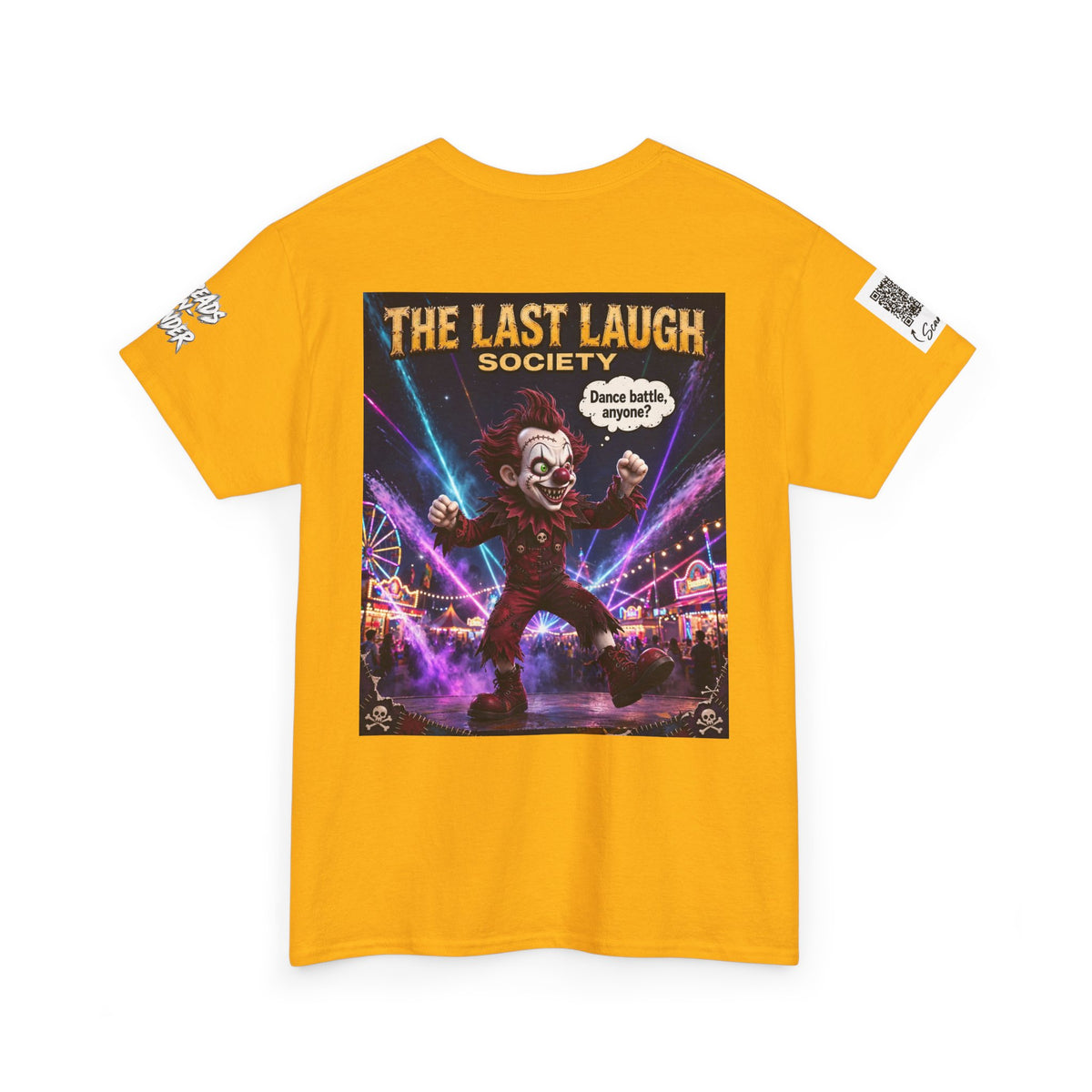 The Last Laugh Society Tee #107 — Carnival Clown Horror Graphic T-Shirt