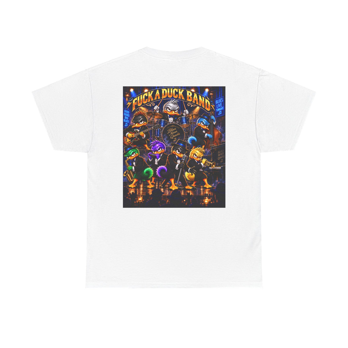 Blues Live Tonight — FUCK A DUCK BAND Back Graphic Tee