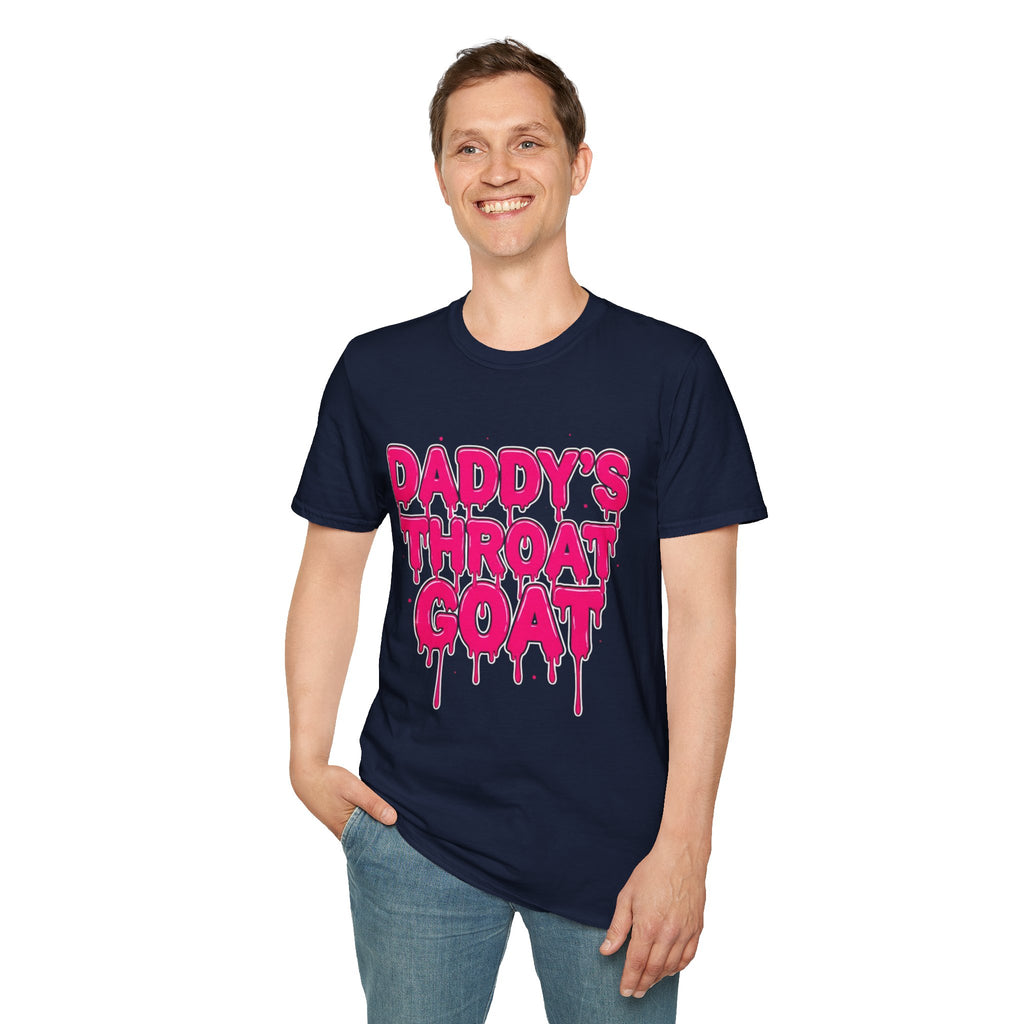 Graphic Tee — "Daddy's Throat" Drip Lettering Shirt