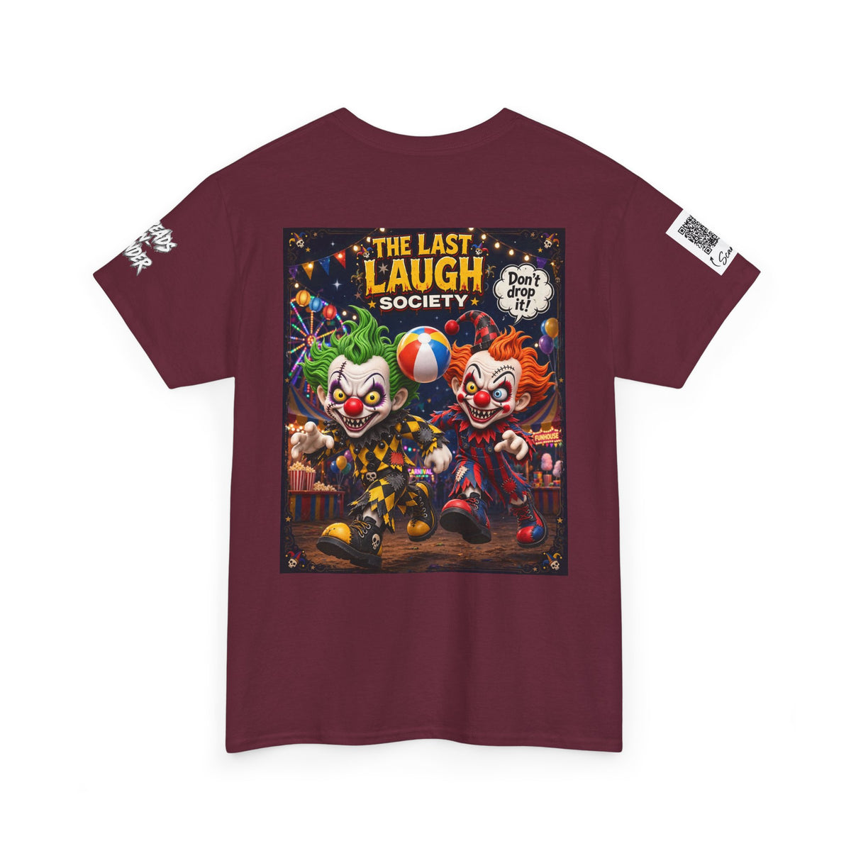 The Last Laugh Society Tee #137 — Carnival Clown Horror Graphic T-Shirt