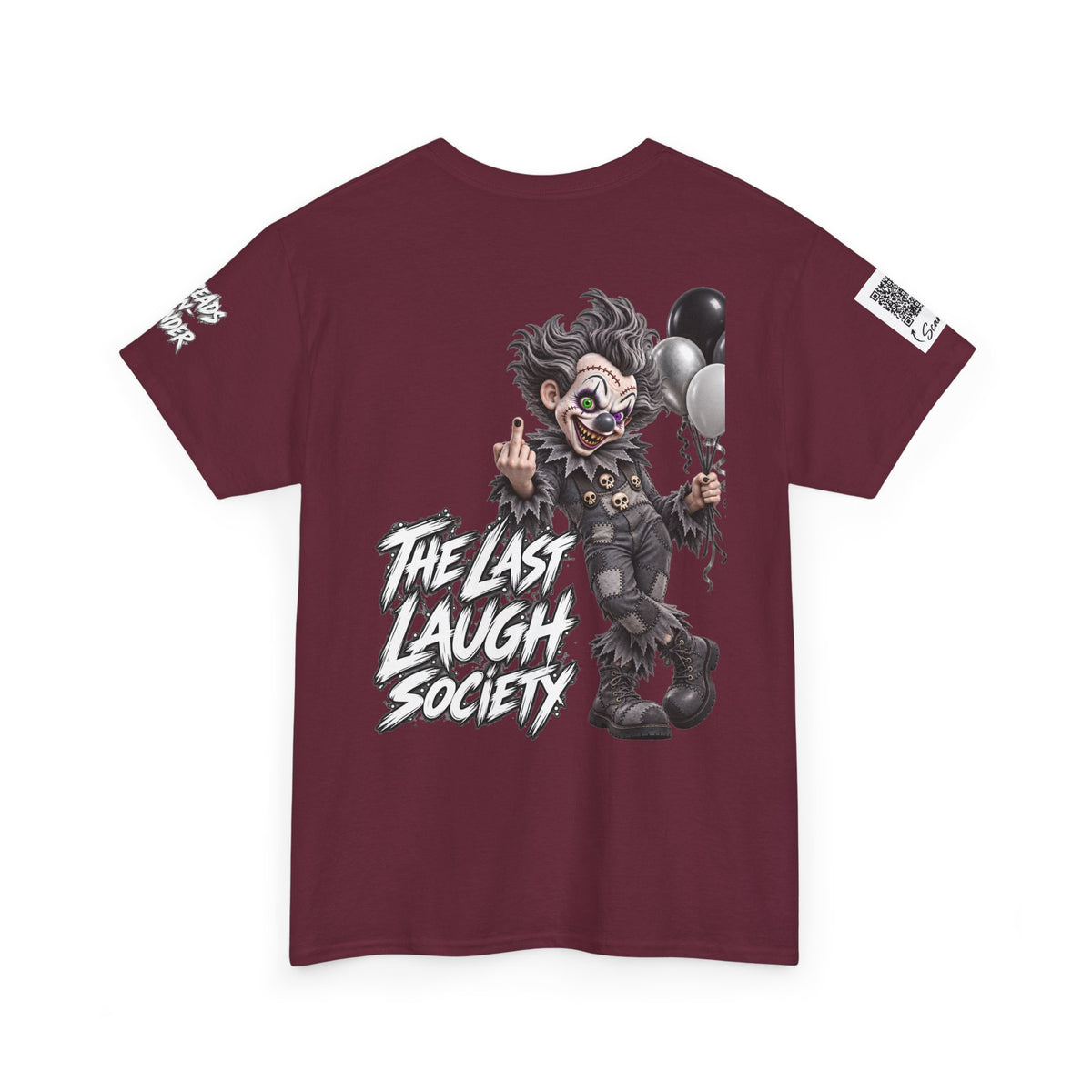 The Last Laugh Society Tee #119 — Carnival Clown Horror Graphic T-Shirt