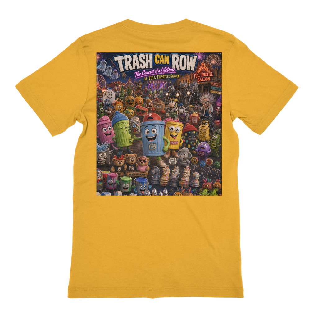 Trash Can Row: Concert for a Lifetime – Premium Jersey Adult T-Shirt