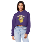 TRASH CAN MAN Cropped Raw Edge Boyfriend Hoodie