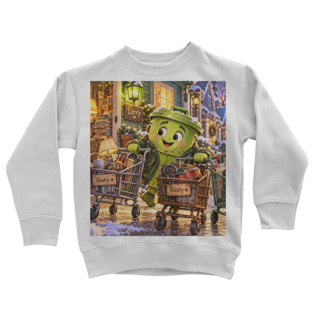 Trash Can Row Classic Kids Sweatshirt