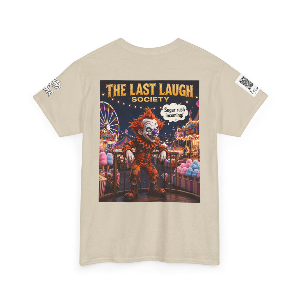 The Last Laugh Society Tee #155 — Carnival Clown Horror Graphic T-Shirt