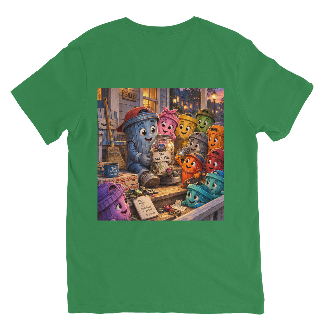 Trash Can Row – Classic V-Neck T-Shirt