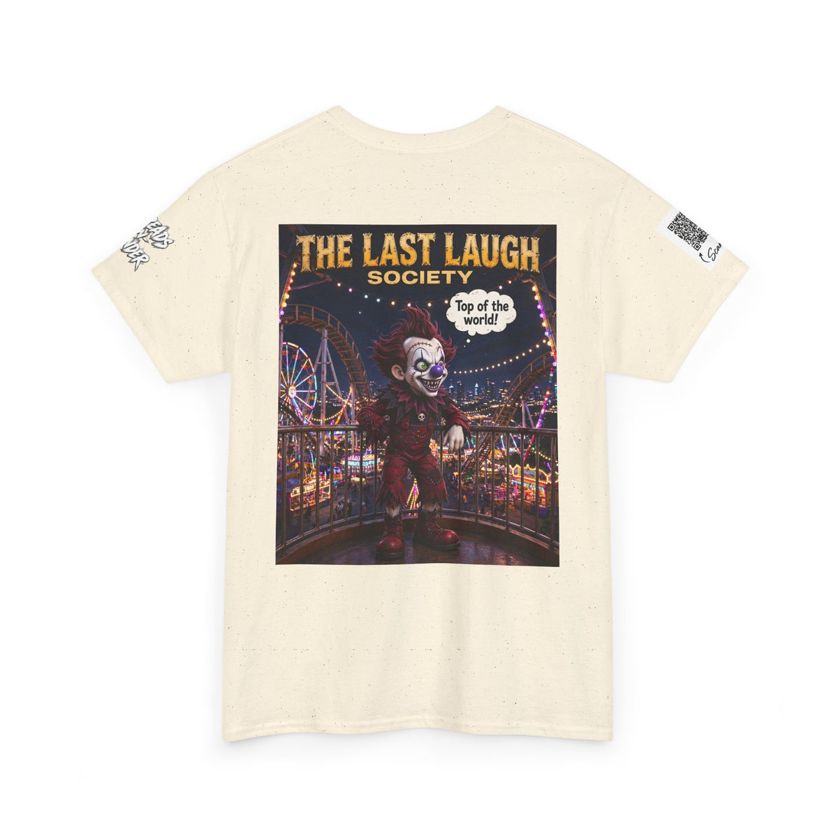 The Last Laugh Society Tee #111 — Carnival Clown Horror Graphic T-Shirt
