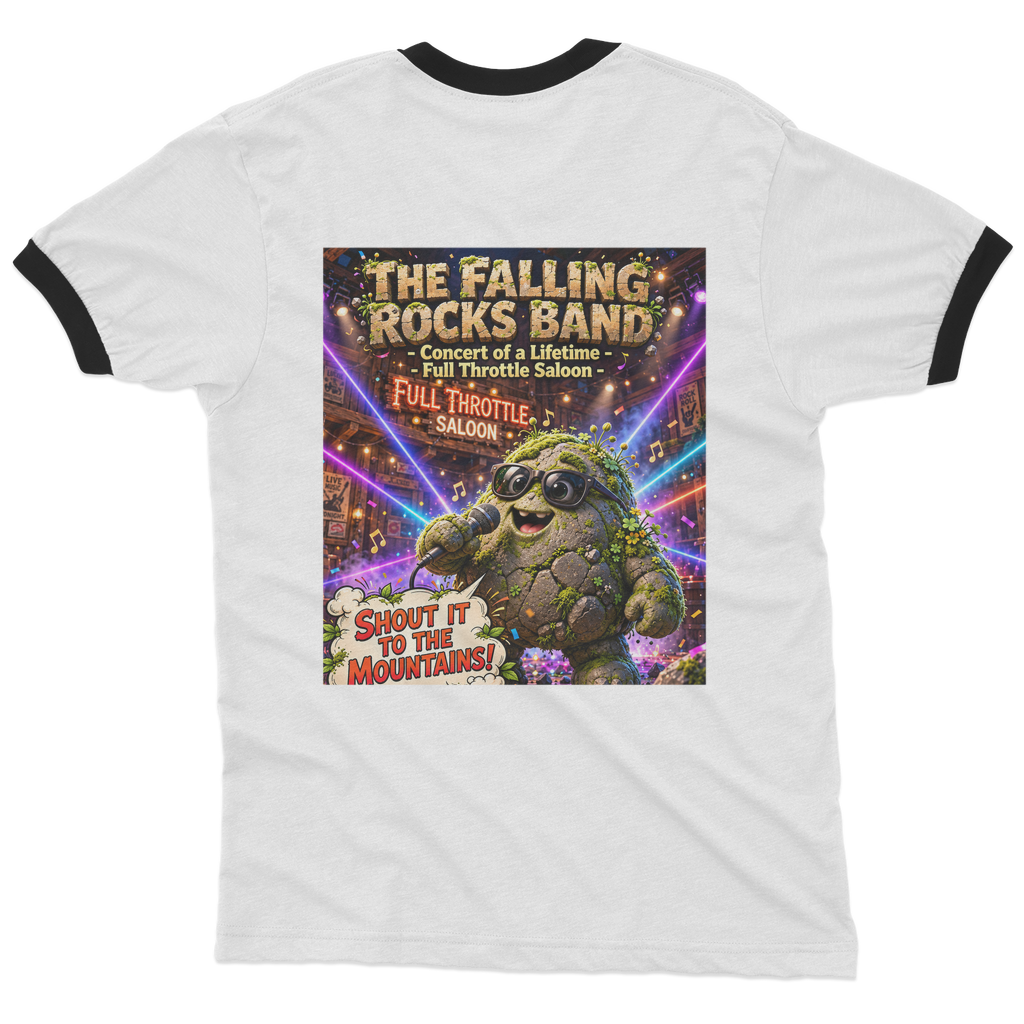 Falling Rocks COllection Adult Ringer T-Shirt