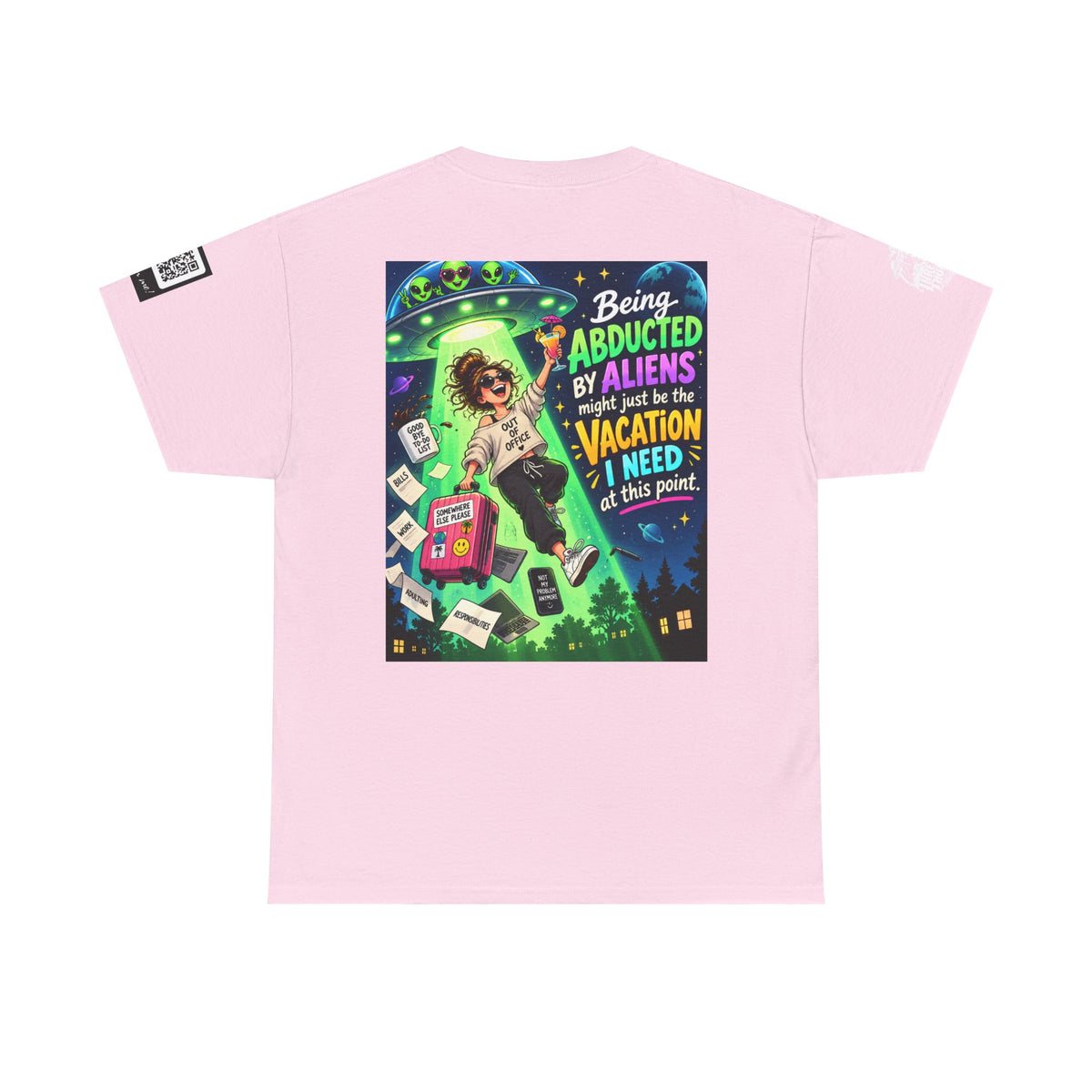 Alien Abduction Vacation — Out of Office Back Graphic Tee