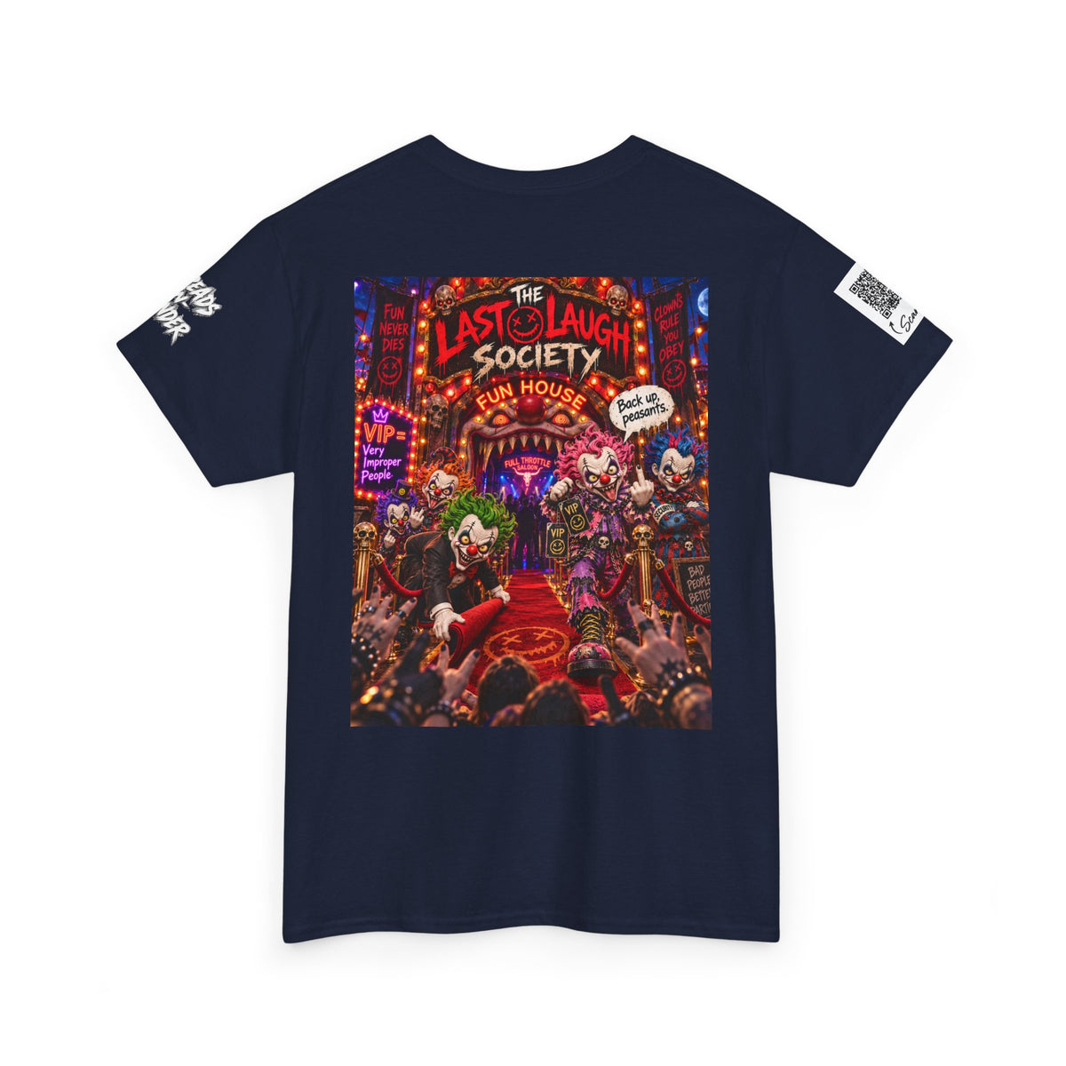 The Last Laugh Society Tee #148 — Carnival Clown Horror Graphic T-Shirt
