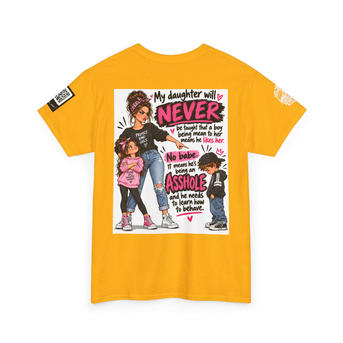 Mean Boys Are Assholes — Protective Mom Back Graphic Tee