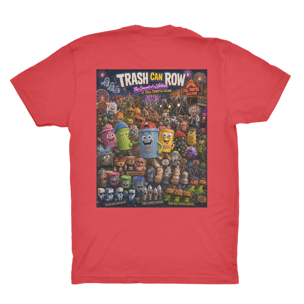 Trash Can Row CONCERT FOR A LIFETIME Organic Adult T-Shirt