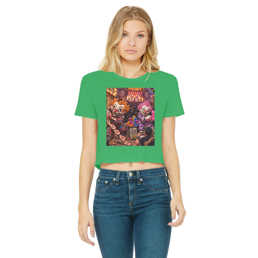 The Last Laugh Society Classic Women's Cropped Raw Edge T-Shirt