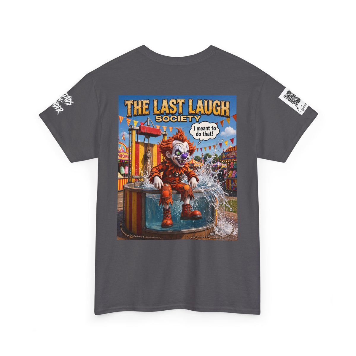 The Last Laugh Society Tee #166 — Carnival Clown Horror Graphic T-Shirt