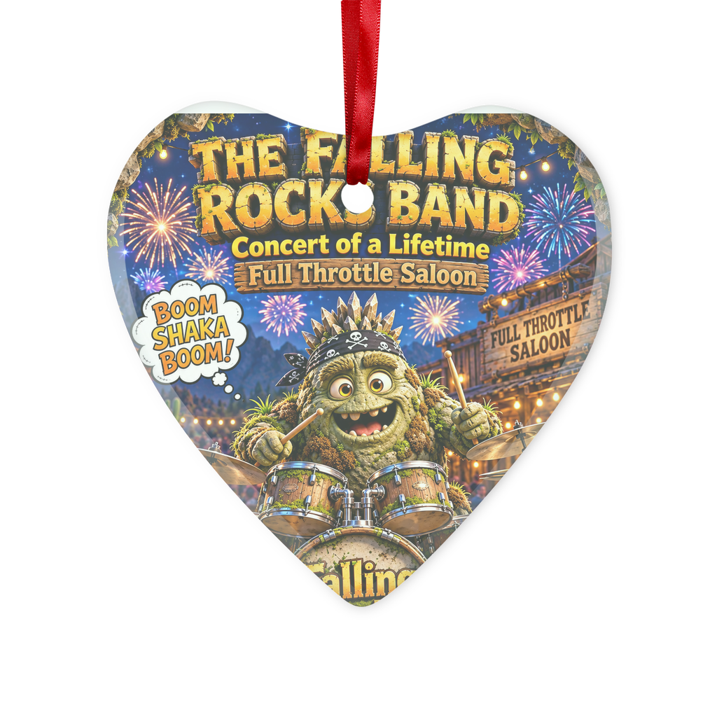 Falling Rocks COllection Glass Hanging Ornament