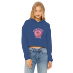 AOC Ladies Cropped Raw Edge Hoodie