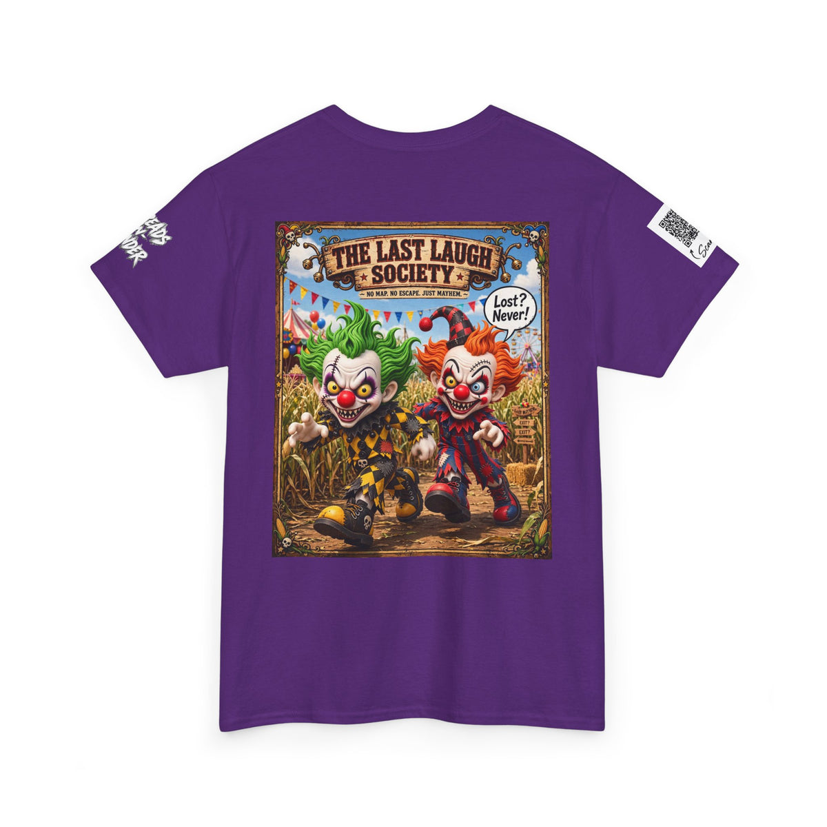 The Last Laugh Society Tee #128 — Carnival Clown Horror Graphic T-Shirt