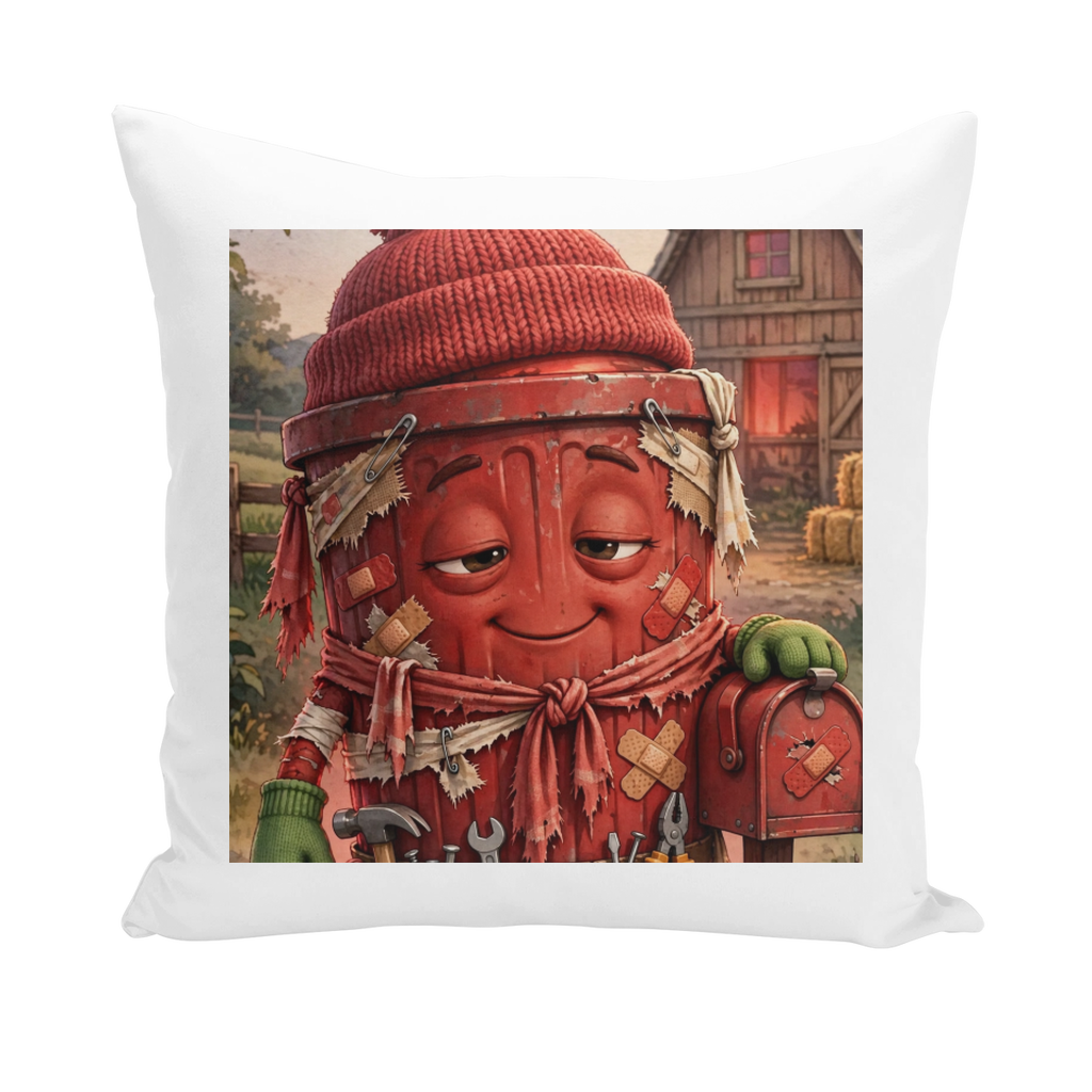 Trash Can Row Throw Pillows