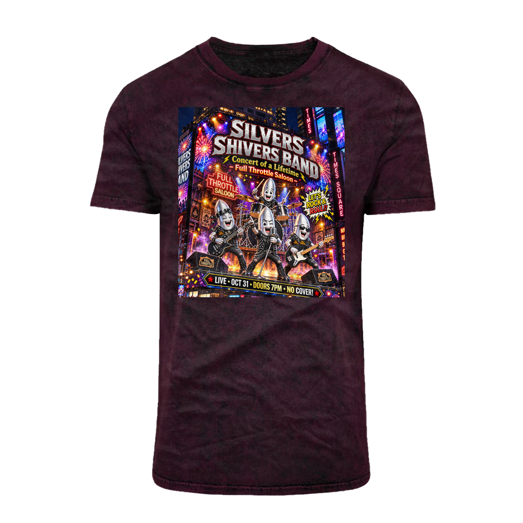 The Silver Shivers Band Acid Washed T-Shirt