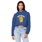 TRASH CAN MAN Cropped Raw Edge Boyfriend Hoodie