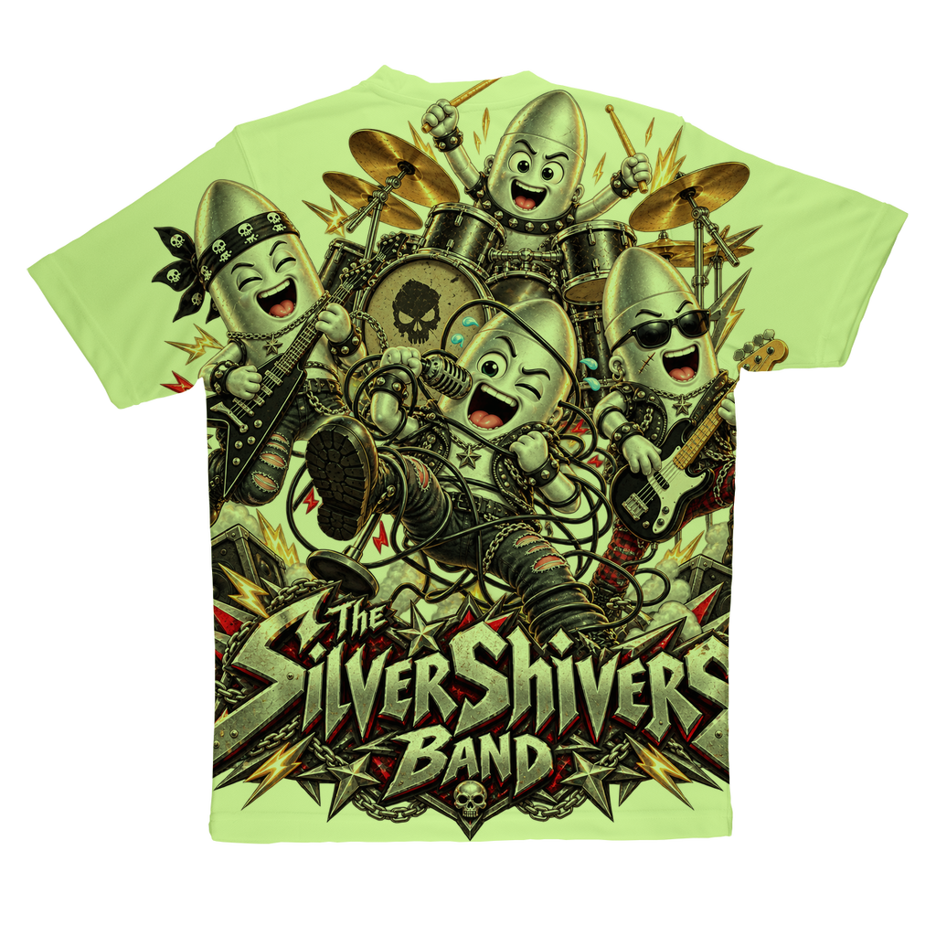 The Silver Shivers Band Sublimation Performance Adult T-Shirt