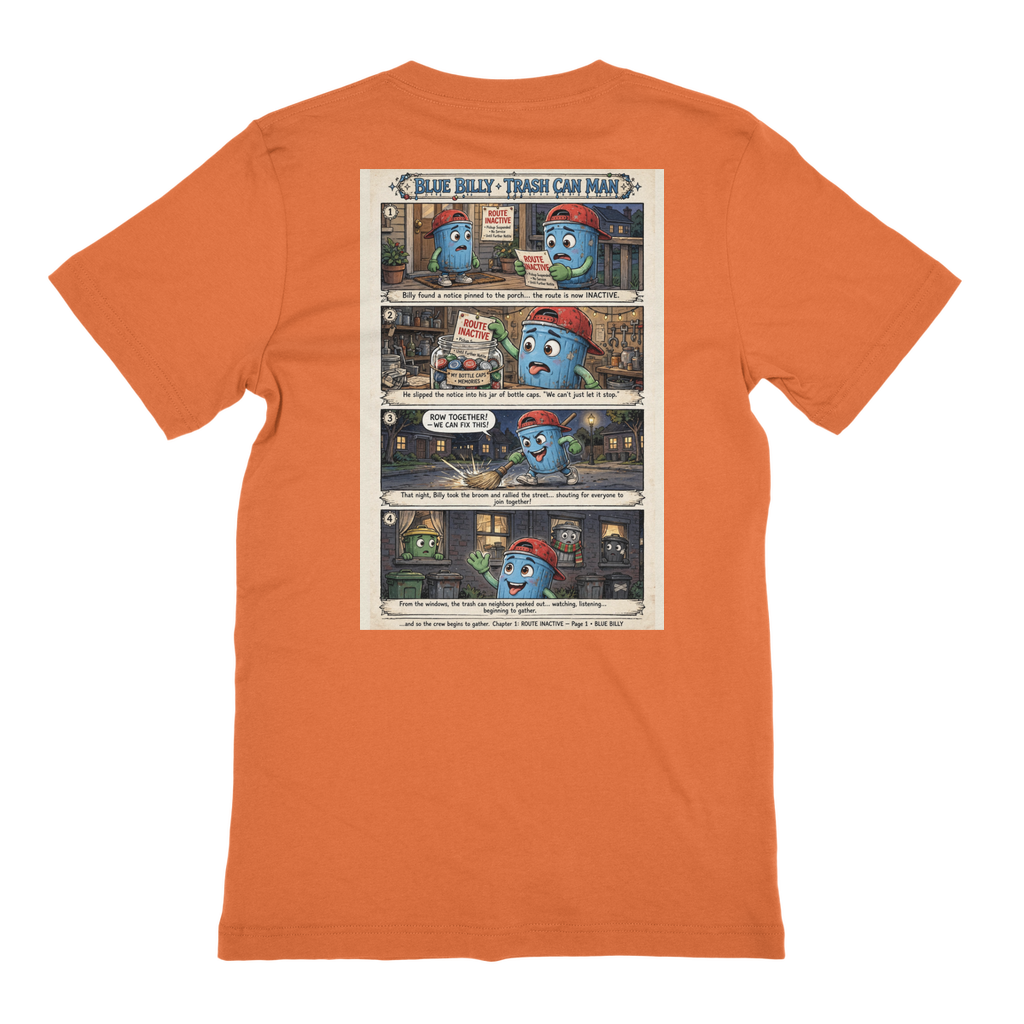 Trash Can Row – Premium Jersey Adult T-Shirt