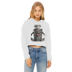 ANGRY CAN MAN 3.0 Ladies Cropped Raw Edge Hoodie