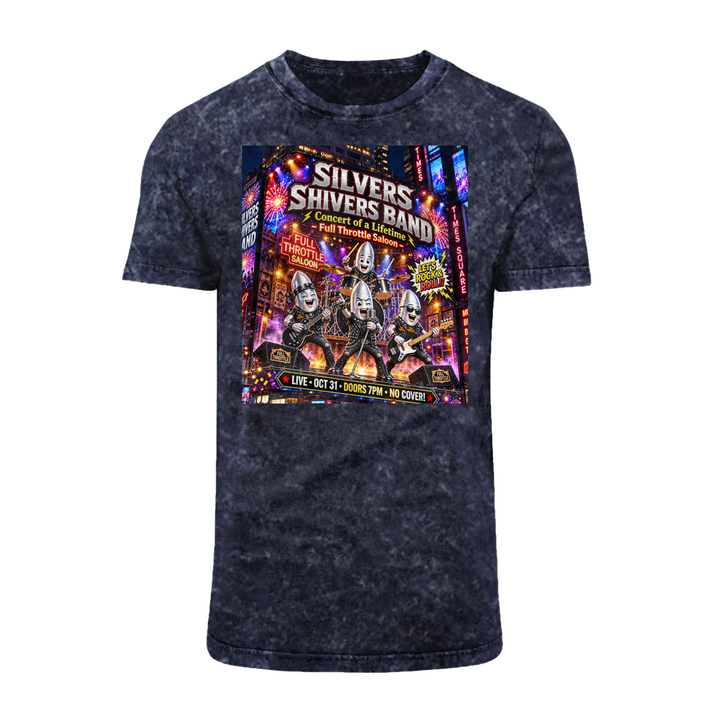 The Silver Shivers Band Acid Washed T-Shirt