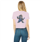 Falling Rocks COllection Classic Women's Cropped Raw Edge T-Shirt