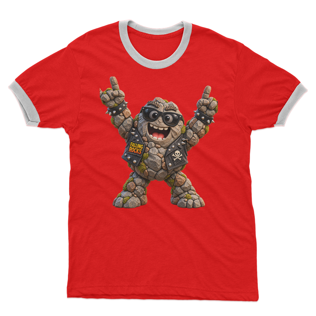 Falling Rocks COllection Adult Ringer T-Shirt