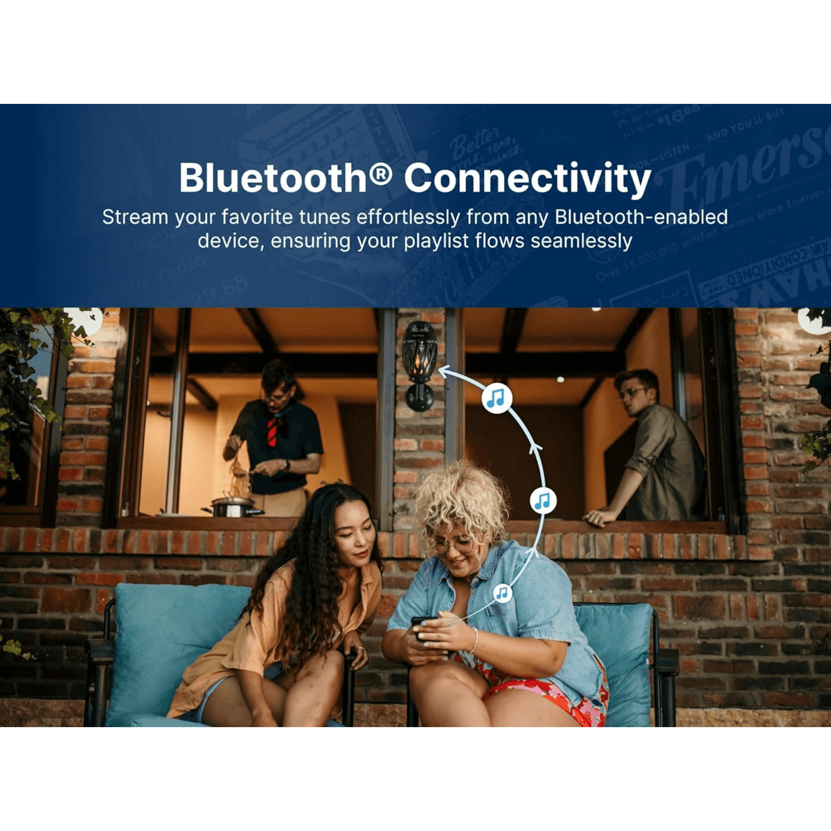 Emerson Outdoor Flame Light Bluetooth Speaker
