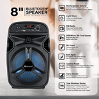 IQ Sound 8-Inch Portable Bluetooth TWS Speaker