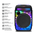 IQ Sound CYBER FLEX8 8-Inch Portable Bluetooth Speaker