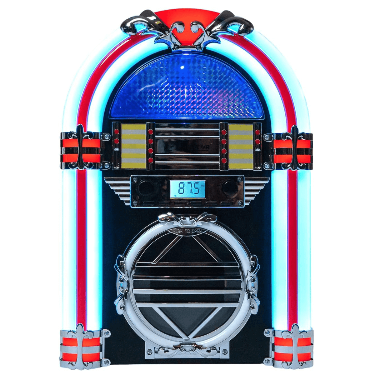 Victor Broadway Desktop Bluetooth Jukebox with CD Player & Color Changing LED Lighting